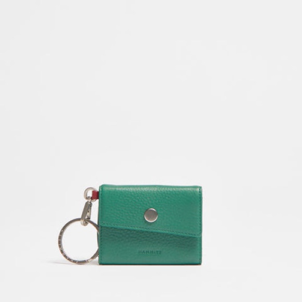 Royce Key Wallet in Verdant Green/Brushed Silver